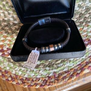 Kohl's Men's Brown and Black Braided Bracelet